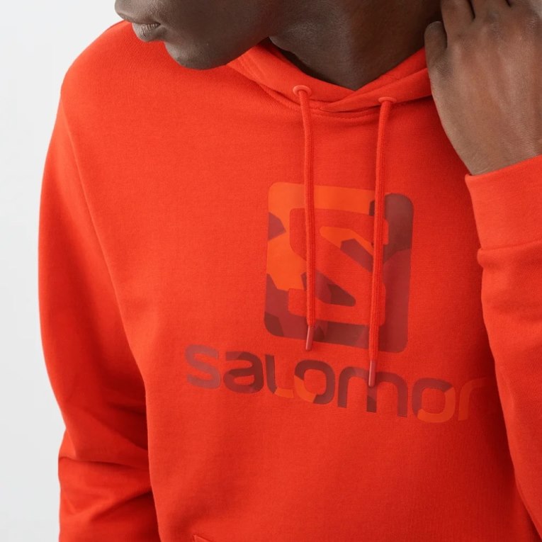 Sudadera Con Capucha Salomon Outlife Logo Summer Hombre Rojos | MX MSEV354